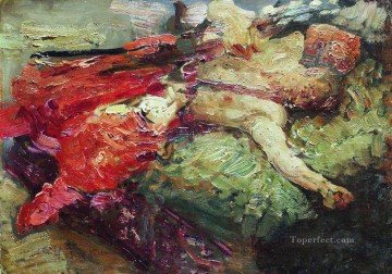  1914 Pintura - cosaco durmiendo 1914 Ilya Repin